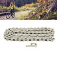 thumbnail image 1 of Bike Chain, Carbon Steel Impact Resistance Mountain Bike Chain Hollow Structure Lightweight Forging Process Silver  for Repair, 1 of 7