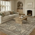 thumbnail image 3 of BERTHMEER 5'x7' Area Rugs for Living Room Bedroom Kitchen Rugs Office Dining Room Farmhouse Non Slip Vintage Traditional Oriental Distressed Washable Rugs Carpets,Brown, 3 of 5