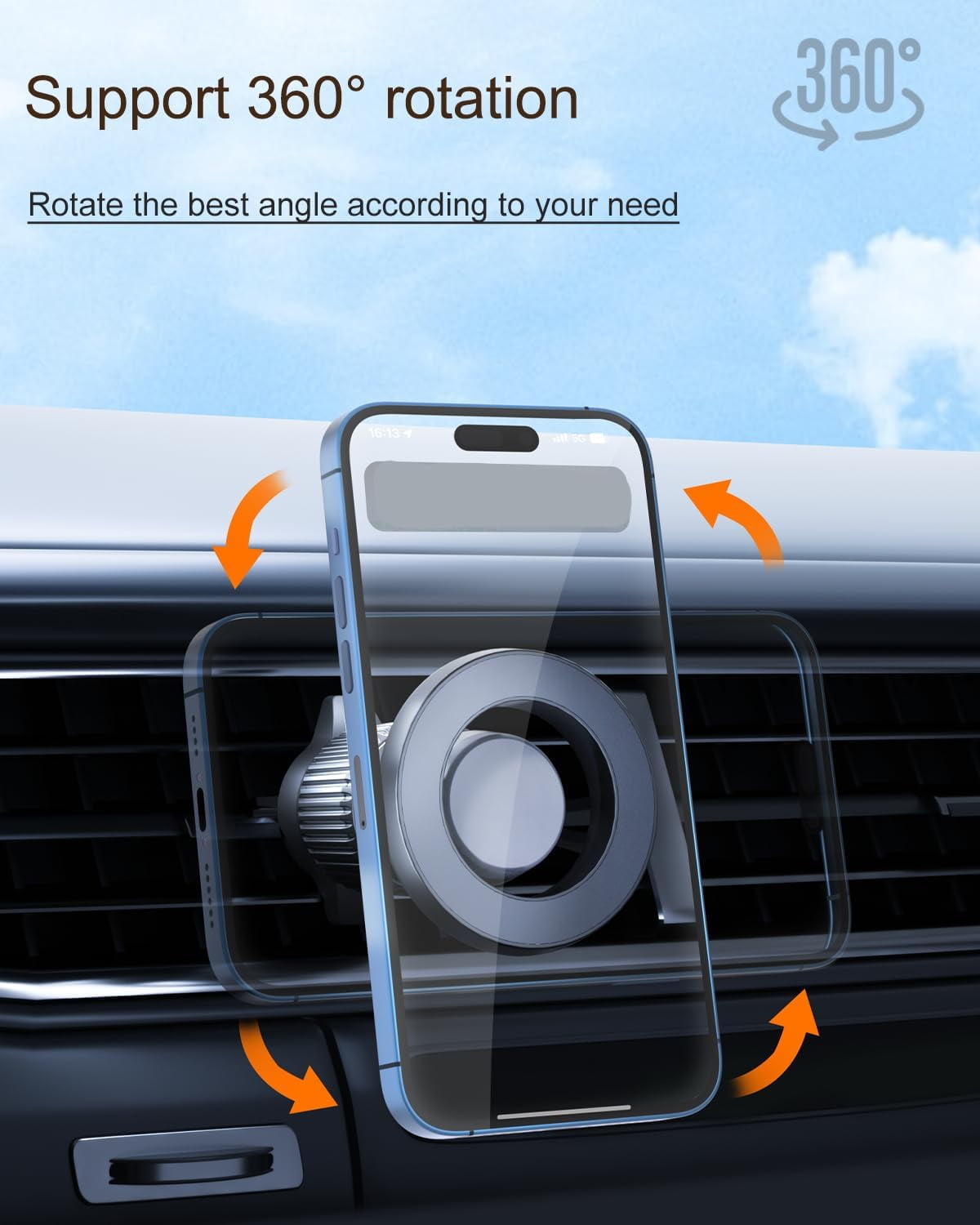 MJMJ car Phone Holder for Jeep Wrangler 2024 2025 2026 Accessories Magnetic car Phone Mount for Wrangler Phone Holder for Jeep Wrangler Accessories
