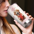 thumbnail image 4 of Happy Valentine's Day Golden Retriever Brings Love Heart 20oz Stainless Steel Tumbler Insulated Cup with Lid Goldens Dog Lover Gifts Idea - 02028, 4 of 5