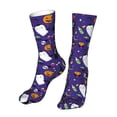 thumbnail image 6 of Xecao Cute And Creepy Print Fashion No Heel Casual Crew Socks Cushioned Breathable for Men Women - Moisture wicking,Not easy to fade Suitable for daily, 6 of 7