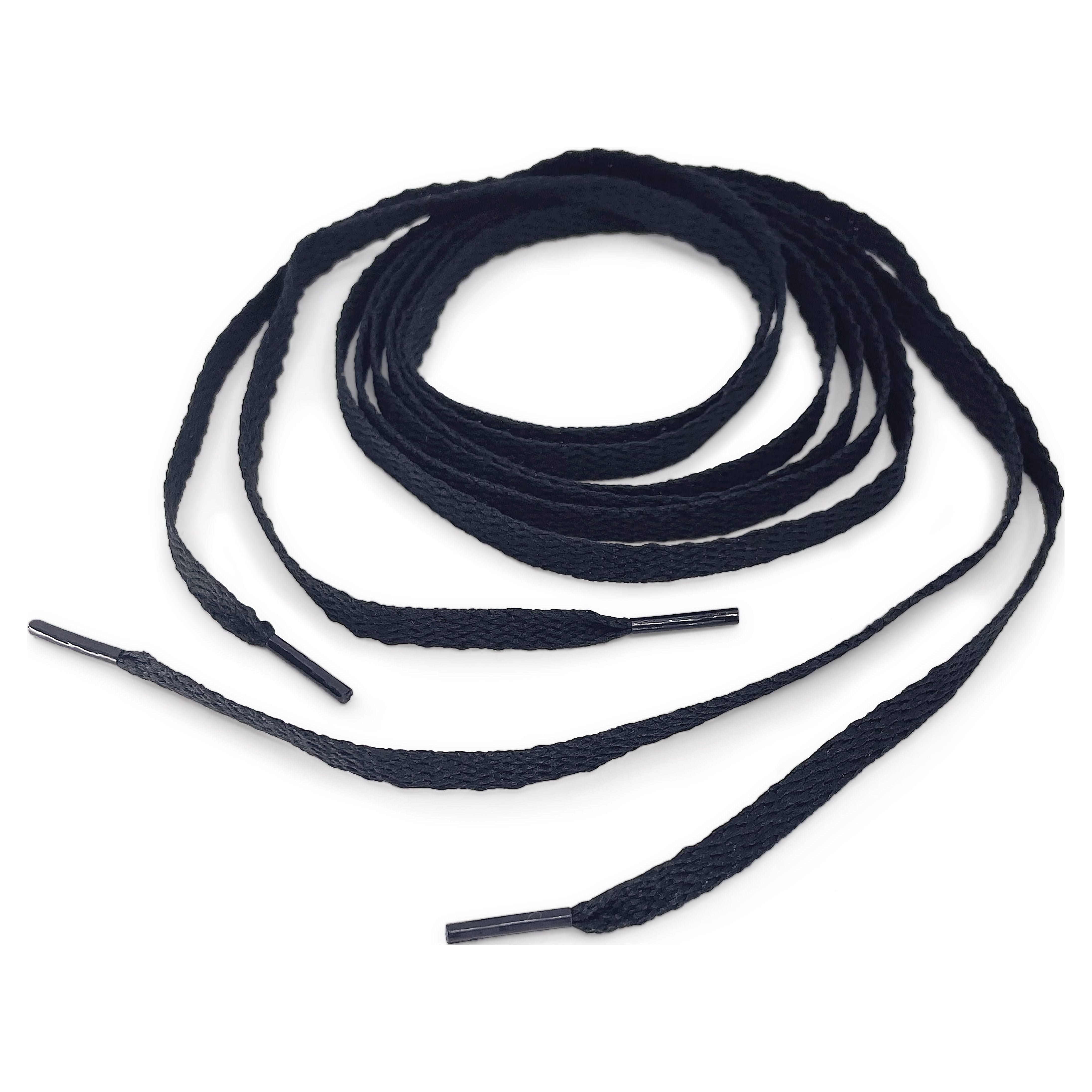 Shoe Gear Athletic Flat Laces for Men and Women, Polyester, Black, 54"