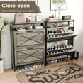thumbnail image 5 of SONGMY Shoe Storage Cabinet with 2 Flip Drawers, Metal Legs, Adjustable Shelves, Entryway Hidden Shoe Storage, Organizer for Entryway (Grey), 5 of 8