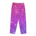thumbnail image 5 of Haiem Pink Purple Glitter Women's Pajama Pants Ultra Lightweight Pjs Bottoms Sleepwear Bottom Pants With Pocket Drawstring-Small, 5 of 9