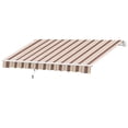 thumbnail image 2 of 10' x 8' Retractable Awning, Patio Awnings, Sunshade Shelter w/ Manual Crank Handle, UV & Water-Resistant Fabric and Aluminum Frame for Deck, Balcony, Yard, Red & Beige, 2 of 6