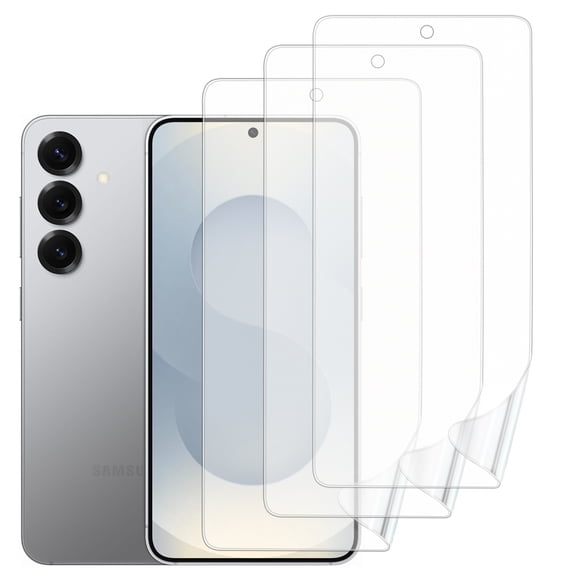 Matte Screen Protector for Samsung Galaxy S25 5G - Anti Glare - HD Clear TPU Protective Hydrogel Flim,Anti Fingerprint Support Fingerprint Unlock Case Friendly for Samsung S25,3 Pack