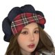 thumbnail image 1 of Handmade Denims Beret Japanese Style Painter Hat for Unisex Beret Cabbie Hat for Outdoor Leisure Denims Hat Photo Props Multicolor, 1 of 4