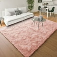 thumbnail image 3 of IR Imperial Rooms Shaggy Rug 3x5ft for Hallway, Ultra Soft Modern Area Shag Floor Carpet Pink, 3 of 11