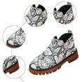 thumbnail image 7 of Womens Fall Ankle Boots Waterproof Retro Snakeskin Print Leather Lug Sole Chunky Heel Double Zipper Business Casual Shoes Loafers, 7 of 7