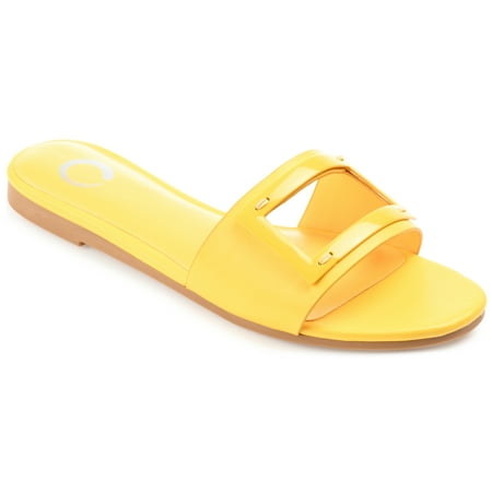 

Journee Collection Womens Clair Tru Comfort Foam Slide Low Block Heel Sandals