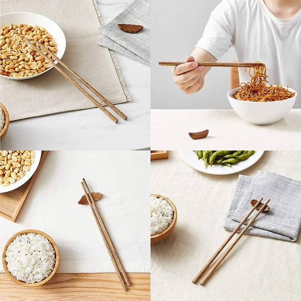 10 baguettes chinoises en bois - Arts de la table - Notre carte