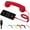 Red, variant on Type-C interface retro telephone handset, Bluetooth mobile phone handset with microphone, retro wired plug-in handheld phone handset.