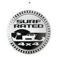 thumbnail image 3 of American Art Decor Distressed Surf Rated 4X4 Dome Metal Sign - 15.5", 3 of 6
