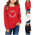 thumbnail image 4 of Atogsazn Valentine's Day Sweatshirt for Girls Kids Oversized Long Sleeve Sweatshirts Fashion Printed Clothes 10-Red 7-8 Years, 4 of 4