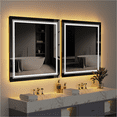 thumbnail image 6 of LUVODI Anti-Fog Dimmable LED Bathroom Mirror with RGB Backlit 7 Color Vanity Mirror 32in Square, 6 of 14