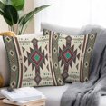 thumbnail image 2 of Throw Pillow Covers 20x20 Inch Set of 2, Brown Southwest Waterproof Outdoor Pillow Covers, Ethnic Boho Tribal Vintage Geometric Decorative Cushion Pillowcases for Couch, Sofa, Bed, Garden, Patio, 2 of 9