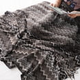 thumbnail image 2 of Battilo Boho Throw Blanket for Couch,Black Knitted Sofa Blanket,Lightweight Afghan Blanket,50"x80", 2 of 7