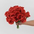 thumbnail image 4 of 20PCS Artificial Flowers, Silk Flower Realistic Roses Bouquet Long Stem Fake Flower for Home Decor Wedding Decoration(red), 4 of 14