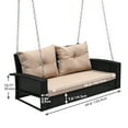 thumbnail image 2 of Dextrus Alloy Steel Hanging Chair with Back Cushions for Garden, Patio, Porch, Black, 2 of 7