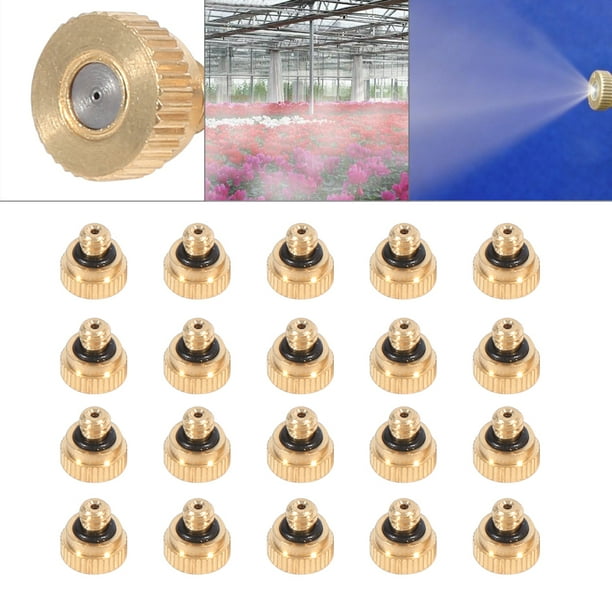WALFRONT Brass Misting Nozzles for Cooling System (0.4 mm) 10/24 UNC