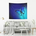 thumbnail image 5 of Coolnut Blue Butterfly Tapestry Aesthetic Tapestry Wall Hanging 60" x 51" Inches Home Decor Gifts, 5 of 6