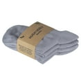 thumbnail image 3 of HUGH UGOLI Women Diabetic Ankle Socks, Super Soft & Thin Bamboo Socks, Wide & Loose, Non-Binding Top & Seamless Toe, 4 Pairs, Purplish Gray, Shoe Size: 10-12, 3 of 3
