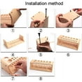 thumbnail image 7 of Wooden Leathercraft Tools Rack, Spool Thread Stand for Leather Craft, DIY Storage, Punch Holder Organizer (255x110x72mm), 7 of 7