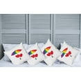 thumbnail image 2 of Ambesonne Rainbow Throw Pillow Cover 4 Pack, Hearts Umbrella Love, 20", Multicolor, 2 of 5