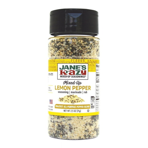 Jane's Krazy Lemon Pepper Seasoning, 2.5 oz