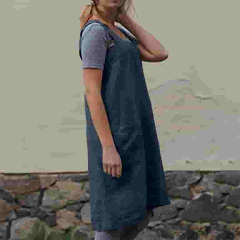 cotton linen apron dress Linen Pinafore Apron Dress Old Linen Mill