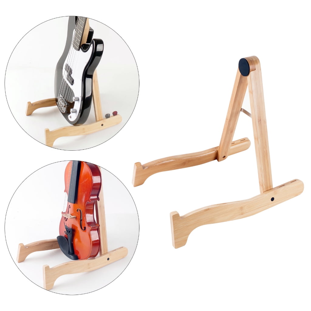 ZPAQI Wood Guitar Stand Ukulele Guitar Holder Base A-Frame Floor Display Instrument