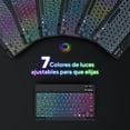 thumbnail image 4 of Teclado y Mouse Español Inalámbrico, Teclado Bluetooth RGB de 13 Pulgadas, Ratón de Modo Dual con 3 dpi Ajustables, para iOS Android Windows Mac Tableta Laptop Celular y Computadora (Negro), 4 of 5
