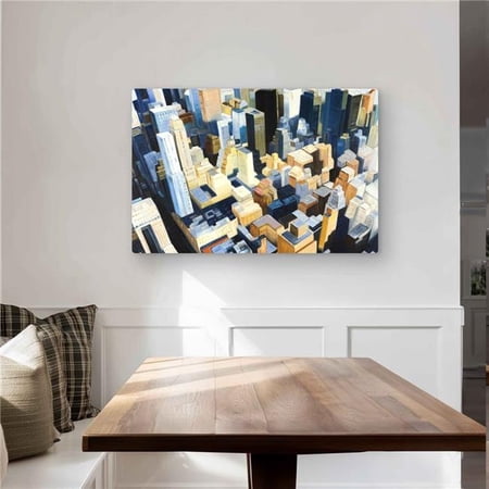 Begin Home Decor C1MP2436MYDSGX 24 x 36 in. Manhattan View Empire State Building Metal Print Wall Art - Bedroom