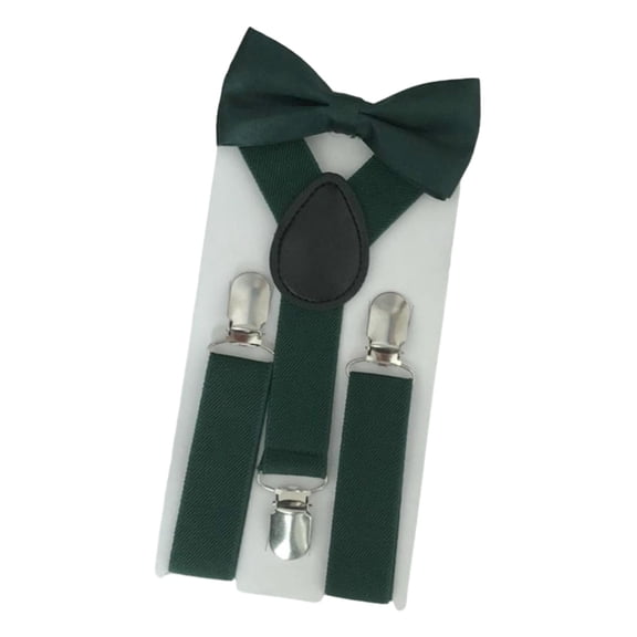 Tirantes para niños Fernando Tirantes ajustables con pajarita Verde oscuro