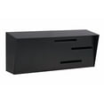 thumbnail image 2 of Mid Century Modern Wall Mounted Mailbox - Vintage Retro Design, Contemporary Black Finish, 2 of 4