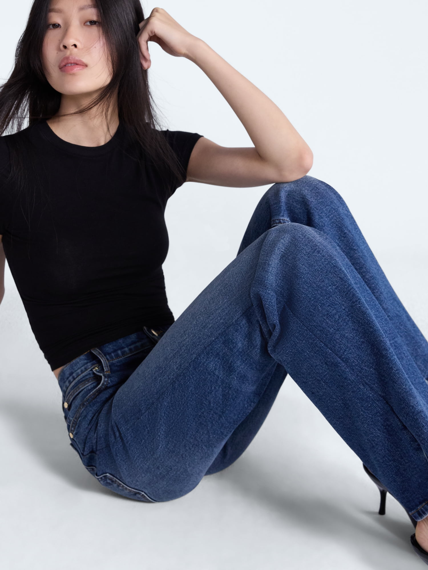 Scoop Women’s and Women’s Plus High Rise Creased Flare Jeans, 30'' Inseam, Sizes 0-28W