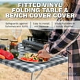 thumbnail image 5 of Sorfey Rectangle Picnic Table Cover Fitted Table Cloth with Bench Cover, 30" x 72" Gray, 5 of 9