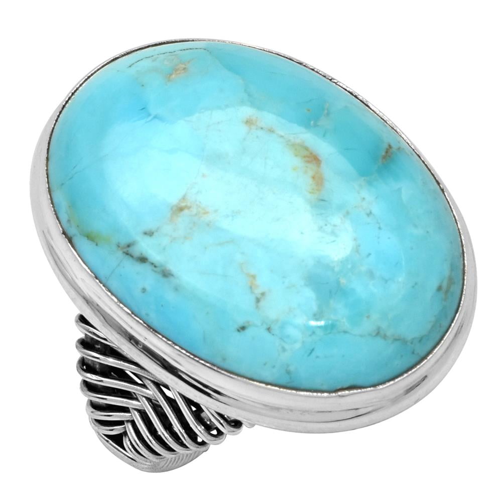 YoTreasure Mohave Turquoise Solid 925 Sterling Silver Ring 
