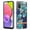 B, variant on Feishell Case for Samsung Galaxy A03s 6.5 inch,Fashion Flower Pattern Flexible Silicone Shockproof Cover for Women Girls Slim Transparent Phone Case Support Wireless Charging,A