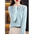thumbnail image 5 of Maydear Womens Crewneck Cable Wool Sweater, Casual Long Sleeve Pullover Tops, 5 of 5