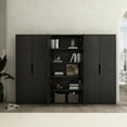 thumbnail image 5 of Rivington Modern Bookcase Cabinet in Black (5-Shelf) - Set of 3, 5 of 12
