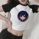 thumbnail image 2 of Camiseta de Anime japonés Demon Slayer para mujer, blusa Ulzzang Harajuku de los años 90 con estampado de dibujos animados Kimetsu No Yaiba Kawaii, 2 of 5