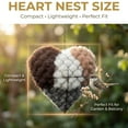 thumbnail image 5 of Handmade Fiber Bird Nesting Heart Refillable Bird Nesting Material Holder Outdoor Garden Winter Tree Shelter for Wild Birds Hummingbird House Bird Cage Accessories (1pc), 5 of 6