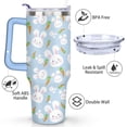 thumbnail image 3 of 40oz Tumbler with Handle & Straw, Stainless Steel Insulated Cup, Leak Proof Travel Mug, Keeps Drinks Hot/Cold,Coffee Cup, Gifts for Women Men, 3 of 7