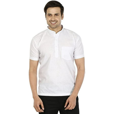 

Royal Men s Cotton Blend Straigh Kurta White