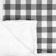 thumbnail image 3 of PAVILIA Buffalo Plaid Sherpa Blanket Throw Twin | Fuzzy White Light Gray Checkered Flannel Fleece Blanket for Couch Bed | Fluffy Warm Soft Plush Microfiber Blanket | 60x80, 3 of 6