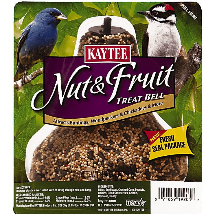 Kaytee Nut & Fruit Seed Wild Bird Feed Treat Bell, 15 oz.