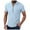 Blue, variant on European Solid Color Summer Jacquard Button Open Neck Men Casual Loose Business Trend Foreign Trade Sports Short Sleeved T Shirt