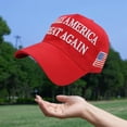 thumbnail image 4 of Make America Great Again Slogan USA Flag Hat 2024 Donald Trump Parasol Algodón, 4 of 9