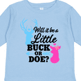 thumbnail image 4 of Inktastic Gender Reveal Will it be a Little Buck or Doe? Girls Long Sleeve Toddler T-Shirt, 4 of 5